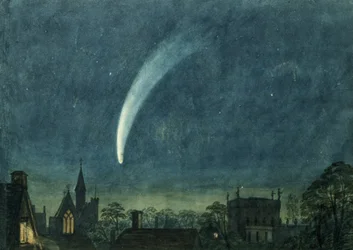 Donatis Komet über dem Balliol College